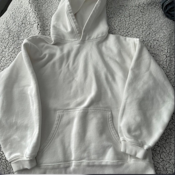 Aritzia cozy fleece boyfriend oversized hoodie white S - Picture 2 of 4
